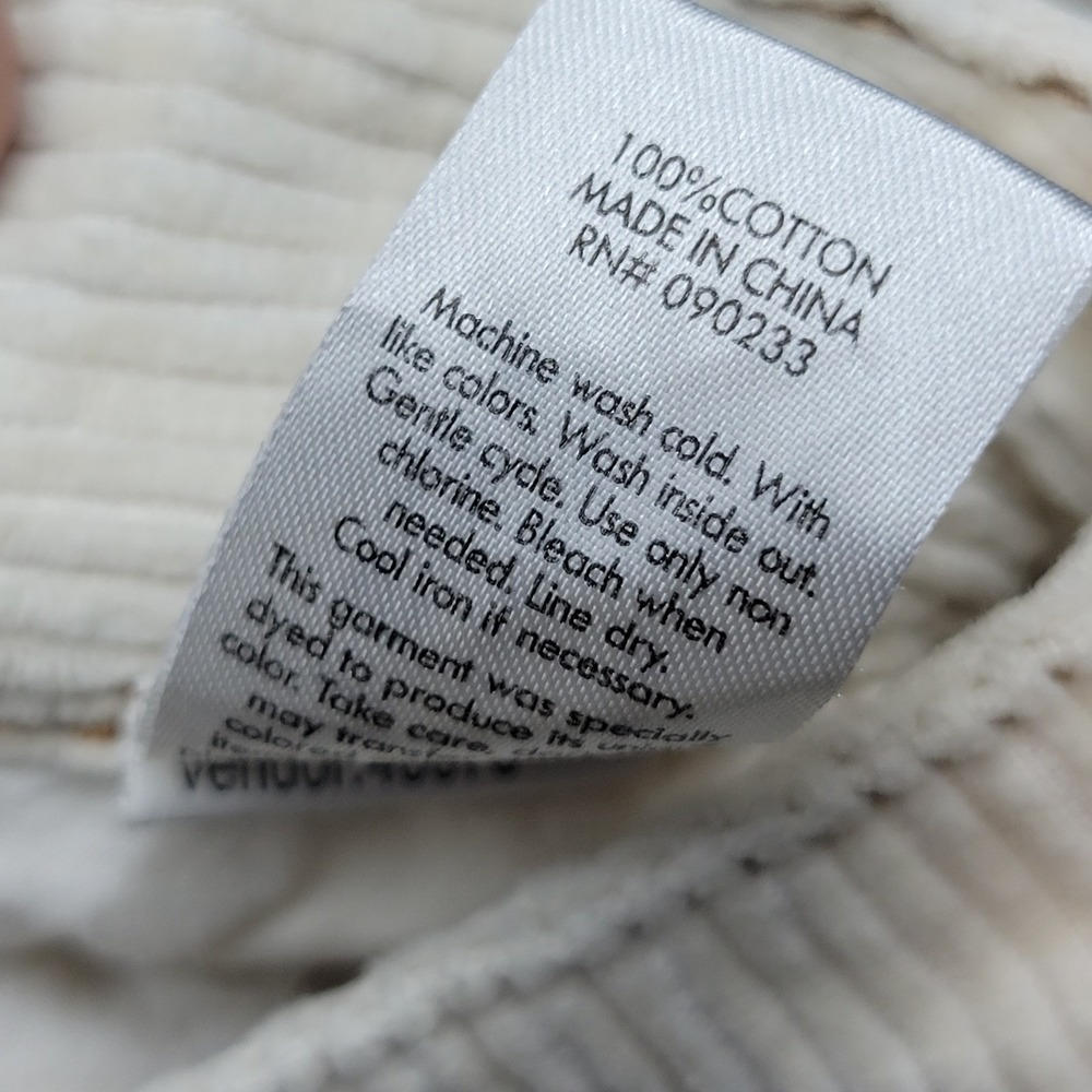 PacSun Jeans Womens 24 Ivory Mom Corduroy 5 Pocket Design Straight Leg Outdoor - Picture 14 of 14